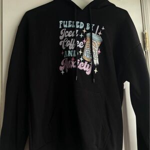 Fueled by iced coffee and anxiety hoodie